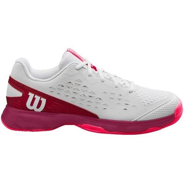 Junior's Rush Pro L Tennis Shoe White/Red/Pink / 4 US