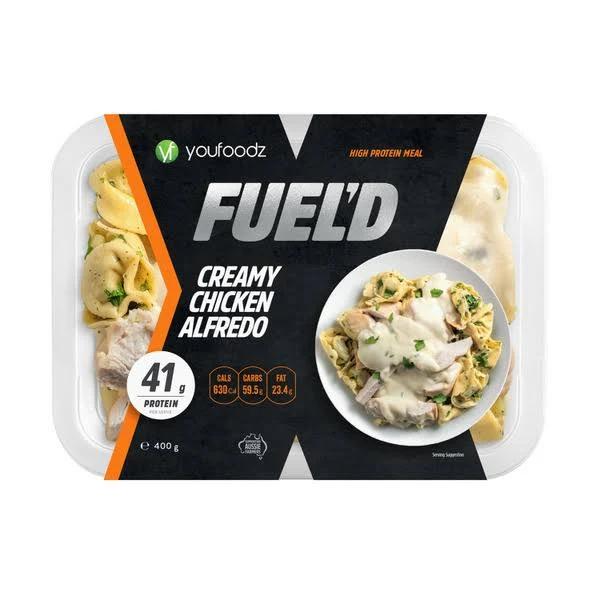 Youfoodz Fueld Creamy Chicken Alfredo Tortellini 400g