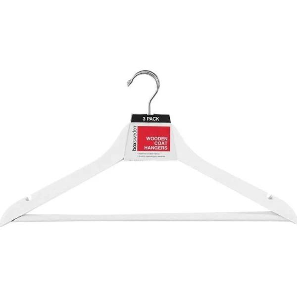 Boxsweden Wooden Hanger White 15pc 44.5cm