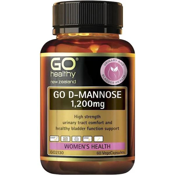 GO Healthy Go D-Mannose 1200mg 60 Capsules