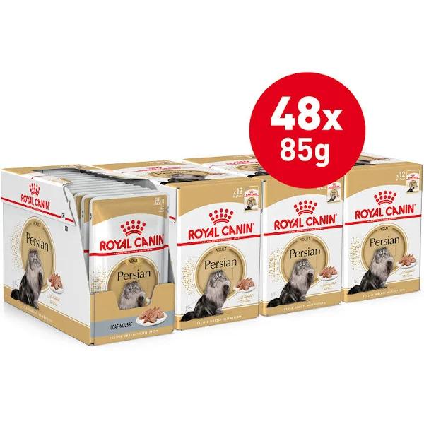 Royal Canin Persian Adult Loaf Pouches Wet Cat Food 85gm x 48 by Budget Pet Products