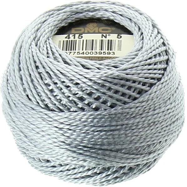 DMC Perle 5 Cotton #415 Pearl Grey 10g Ball 45m - Pearl Grey