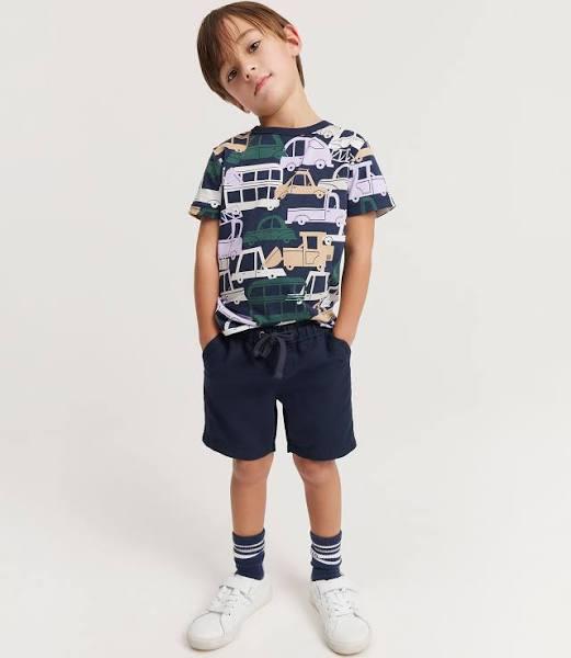 Country Road Boys Linen Organically Grown Cotton Short Navy in Size 6