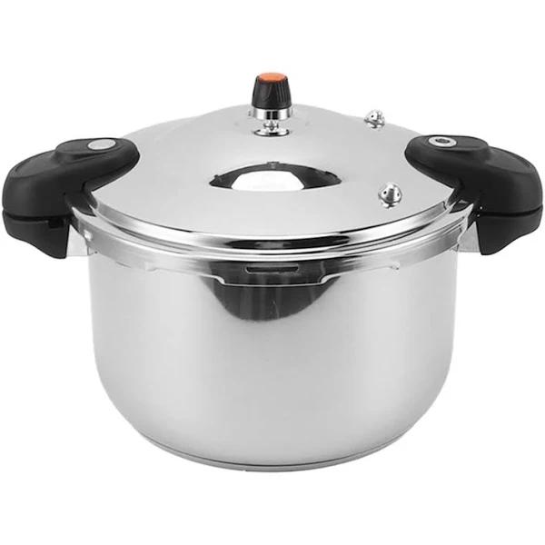 Stainless Steel Pressure Cooker, 10L/12L/16L Stovetop Pressure Canner with Easy Lock Lid, Fast Cooking Canning Pot Compatible with Gas & Induction