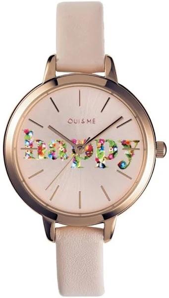 Oui & Me Petite Fleurette Rose Gold Sunray Dial Leather Strap Quartz ME010009 Women's Watch