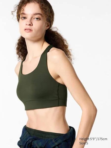 Uniqlo Wireless Bra Active - Dark Green Size XS - Sports Bra