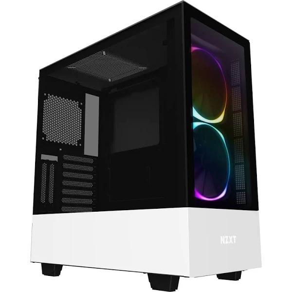 NZXT H510 Elite Tempered Glass Mid-Tower ATX Case - Matte White