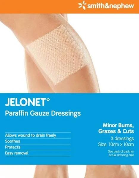 Jelonet 10 cm x 10 cm 3 Pack