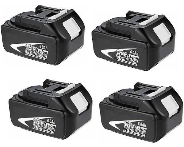 4 Pack For 18V Makita Battery Replacement | Bl1860b 6000mAh Li-ion Battery