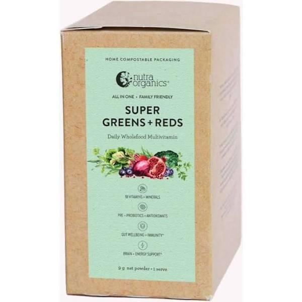 Nutra Organics Super Greens + Reds 10 x 9g