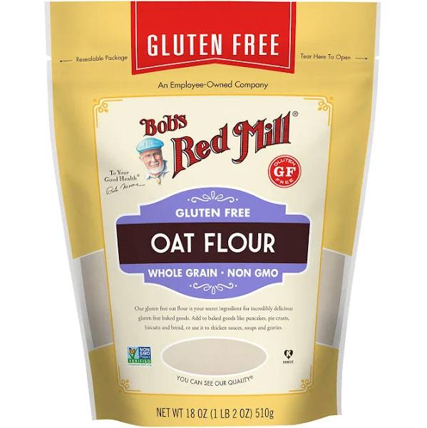 Bobs Red Mill Oat Flour, Gluten Free, Whole Grain - 18 oz