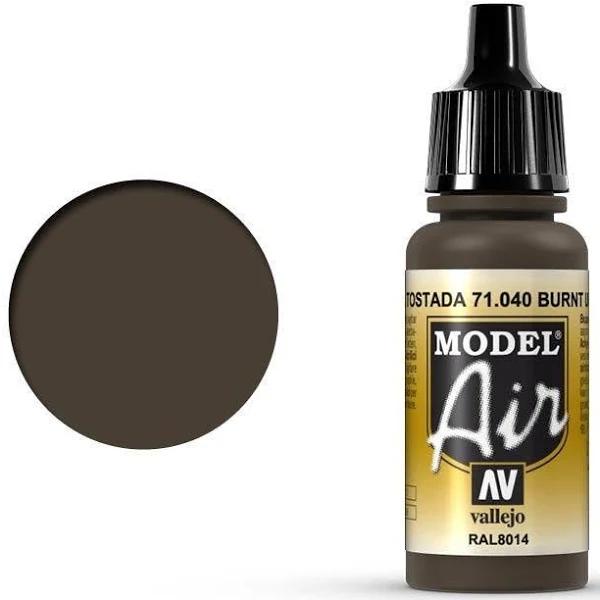 Vallejo Acrylic Paint Model Air Burnt Umber 17ml