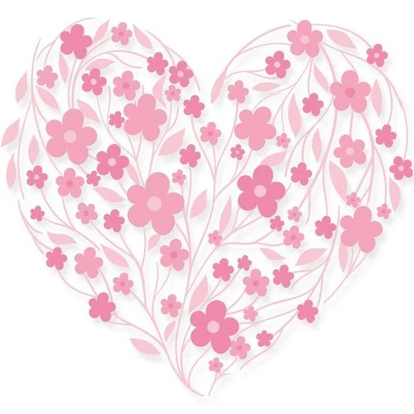 Sizzix Blossom Heart Layered Clear Stamps