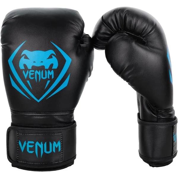 Venum Contender Boxing Gloves - Black/Cyan