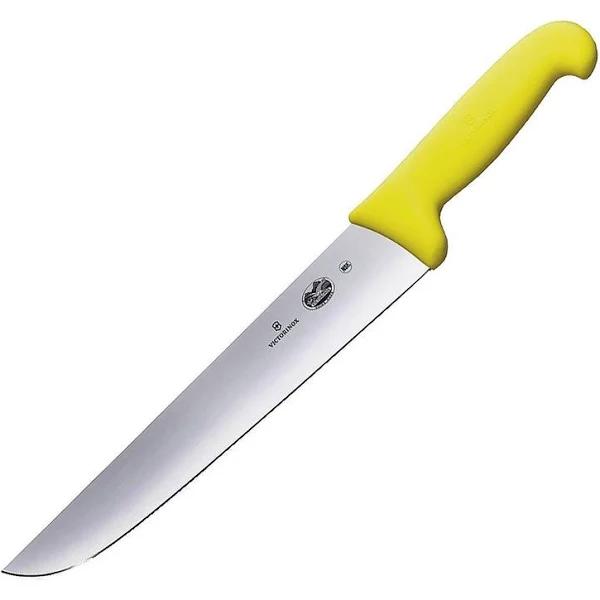 Victorinox Fibrox Straight Back Butchers Knife 28cm | Yellow