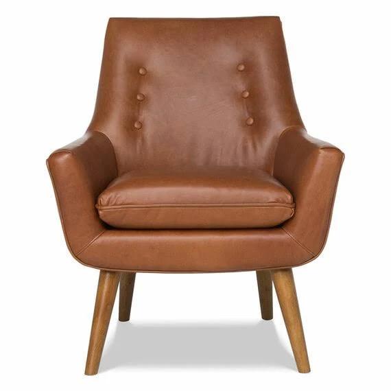 Retro Leather Occasional Armchair Nutmeg by Freedom