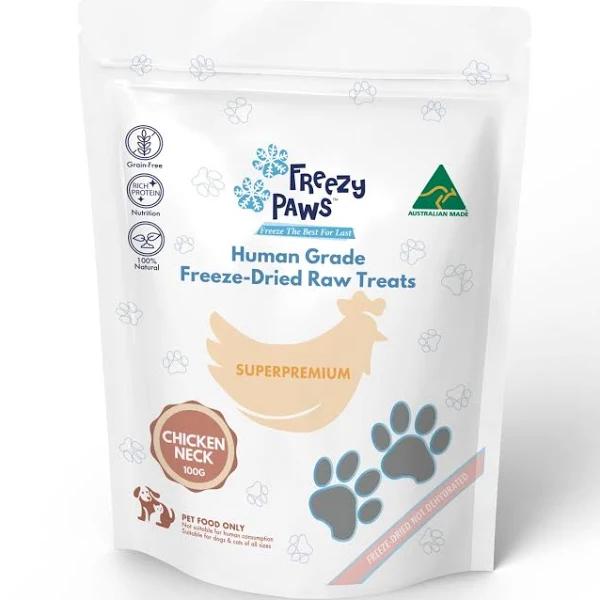 Freezy Paws Freeze Dried Chicken Neck Treats 100g