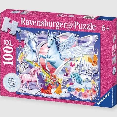 Ravensburger - Amazing Unicorns Glitter Puzzle - 100pc