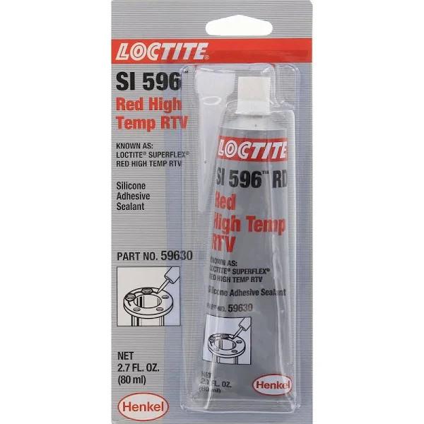 Loctite Si 596 High Temp RTV Red Silicone Gasket Maker 34243 85g