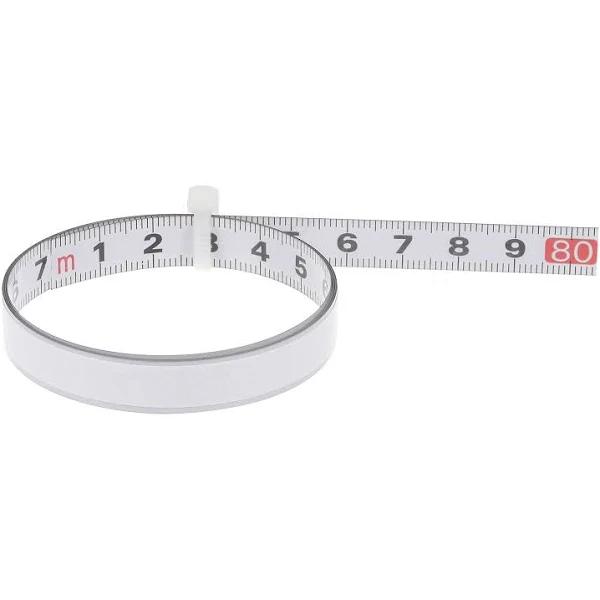 Self Adhesive Tape Measure 80cm Left to Right Reading Steel Ruler Tape, White | Harfington