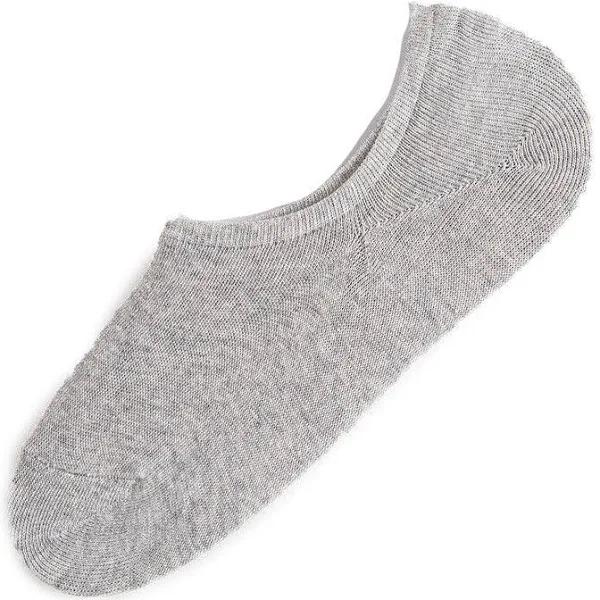 5 Pairs Men Women Invisible Low Cut No Show Footlet Socks Cotton Rich No-Slip AU - Light Grey