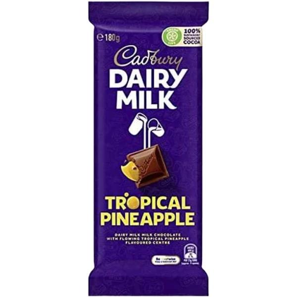 Cadbury Dairy Milk Tropical Pineapple Chocolate Block 180g