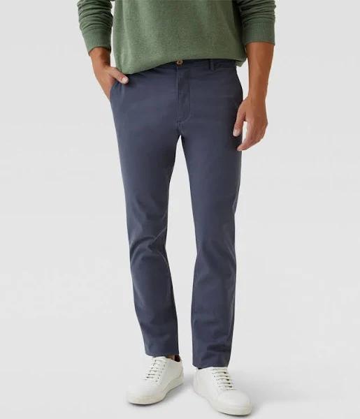 Oxford Danny Casual Organic Cotton Chinos in Blue Steel Grey 94