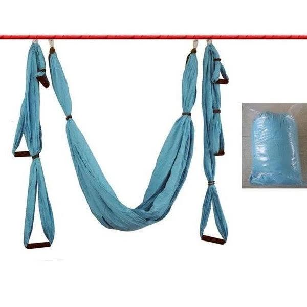 Anti-gravity Aerial Yoga Hammock Hanging Belt Swing Trapeze Home Gym Fitness Exercises - Light Blue - AfterPay & zipPay Available