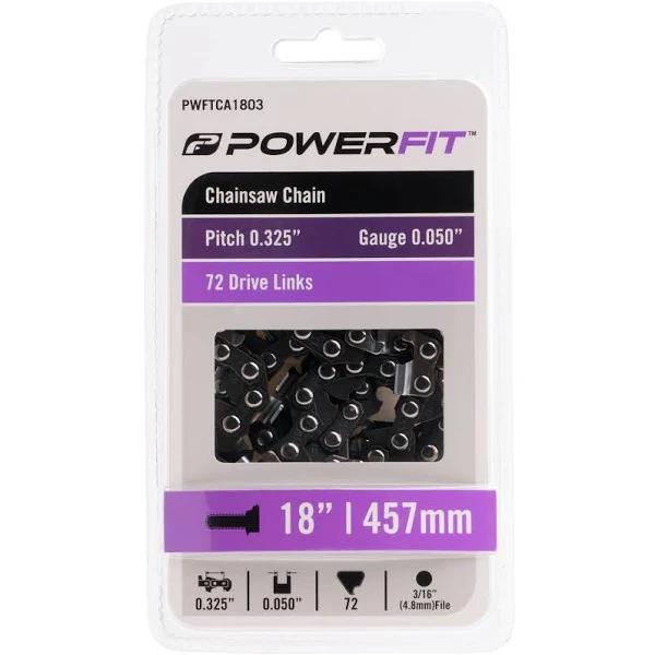 PowerFit 18" 0.050" Gauge 72DL Chainsaw Chain