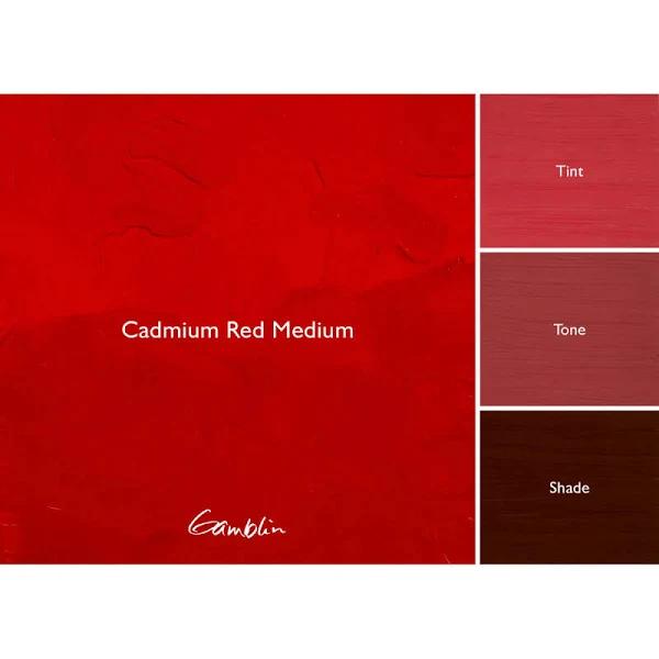 Gamblin 1980 Oil Paint, Cadmium Red Medium, 150ml