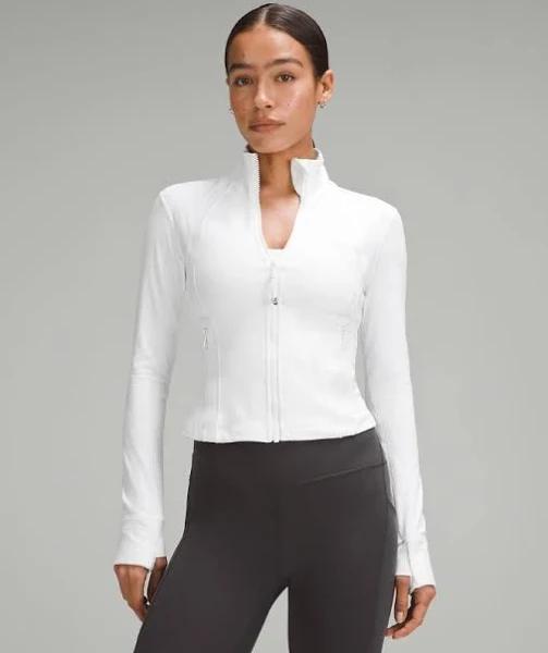 Women's Define Cropped Jacket Ribbed Nulu in White Size 0 | by lululemon