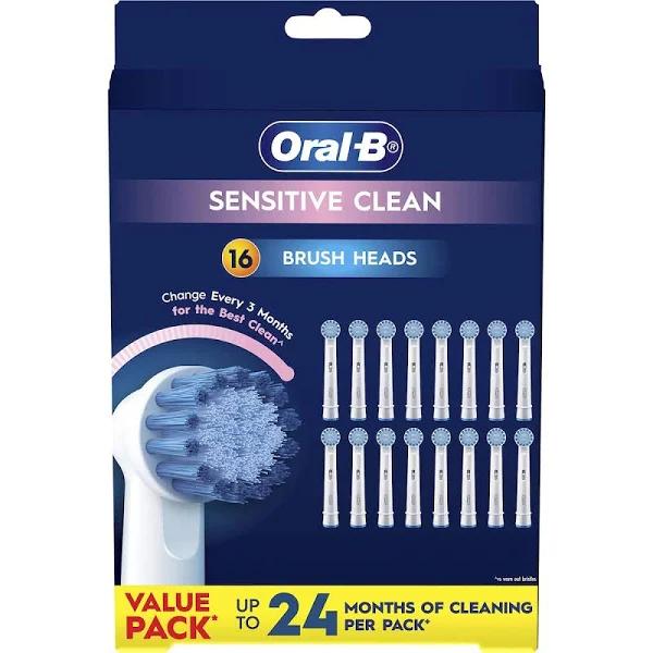 Oral B Sensitive Clean Brush Heads 16 Pack