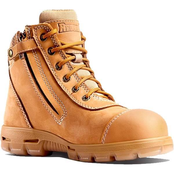 Redback USCWZS Cobar Wheat Nubuck Zip/Lace Safety Boot 6