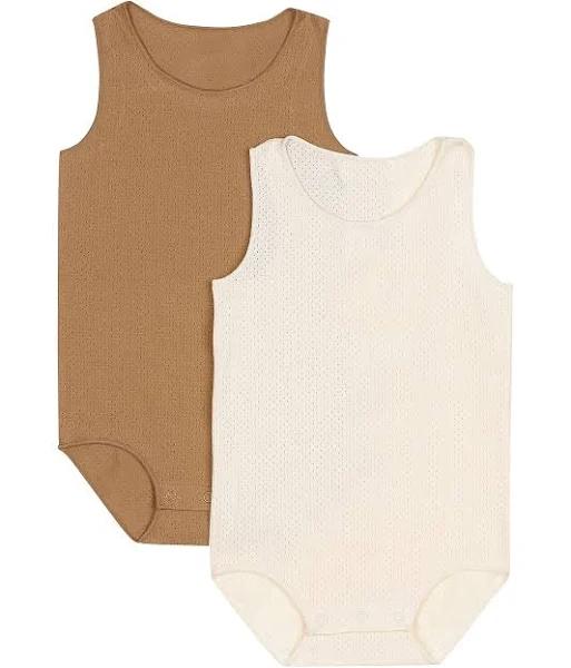 Bonds Baby Wondercool Eyelet Singletsuit - 2 Pack