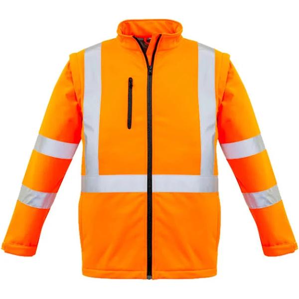 Syzmik ZJ680 Unisex Hi Vis 2 in 1 x Back Soft Shell Jacket Orange / XS