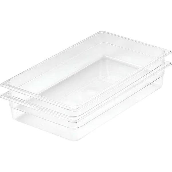 SOGA 100mm Clear Gastronorm GN Pan 1/1 Food Tray Storage Bundle of 2