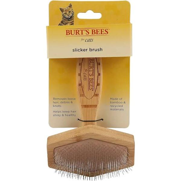 Burt's Bees For Cats Slicker Brush | Cat Brush Removes Loose Fur And Prevents Matting | Slicker Brush For Cats | Cat Brushes For Grooming To Keep A