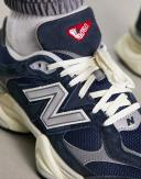 New Balance 9060 Sneakers in Navy and Off White-Black