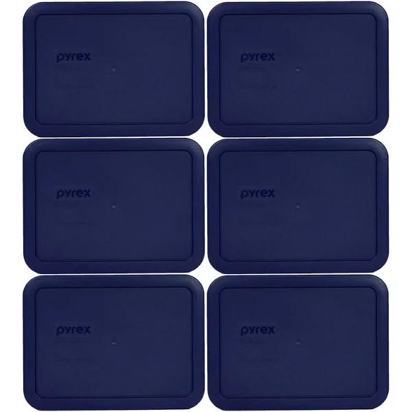 Pyrex 7210-PC Rectangle Dark Blue 3 Cup Storage Lid For Glass Dish (6, Dark Blue)