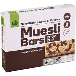 Woolworths Muesli Bar Choc Chip 8 Pack