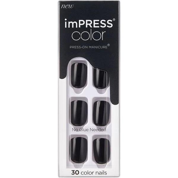 Kiss Impress Color Press-on Manicure - All Black