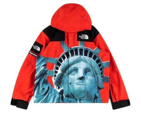 Supreme TNF Mountain Jacket FW 19 Statue of Liberty - Size 9 1/2 - Red