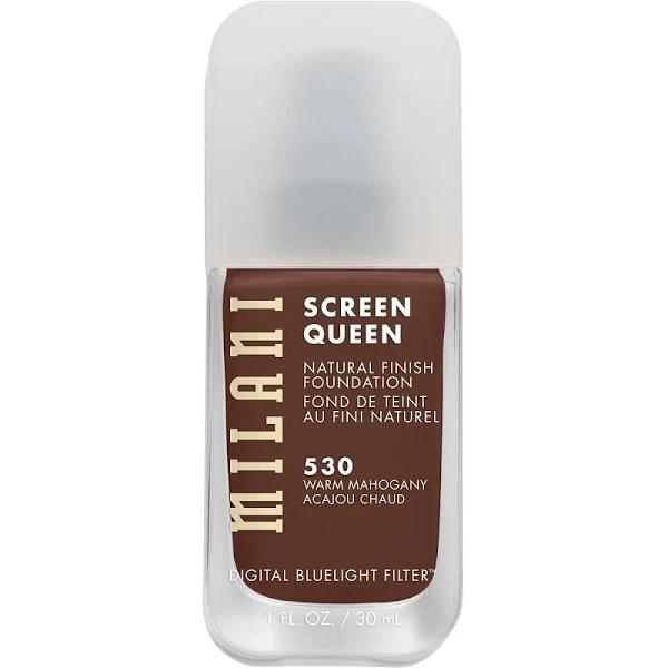 Milani Screen Queen Liquid Foundation Makeup - Cruelty Free Foundation with Digital Bluelight Filter Technology (Warm Mahogany)