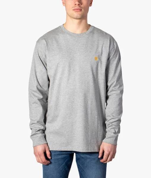 Carhartt WIP Chase Long Sleeve T-Shirt Large Grey Heather