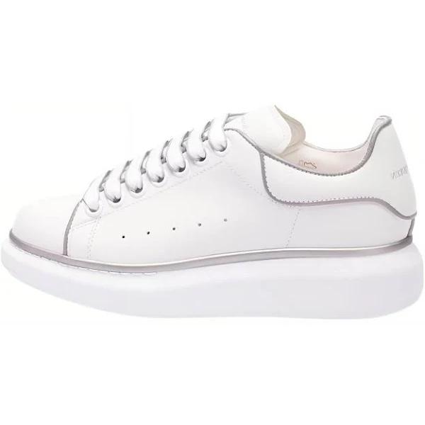 Alexander McQueen Oversize Sneaker in 9071 White/Silver, Size 37 EU