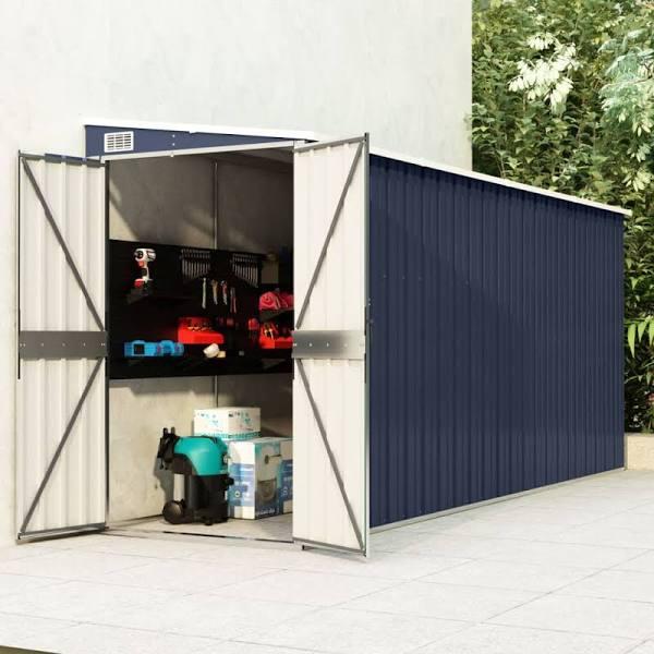 Wall-mounted Garden Shed Anthracite 118x382x178 cm Steel