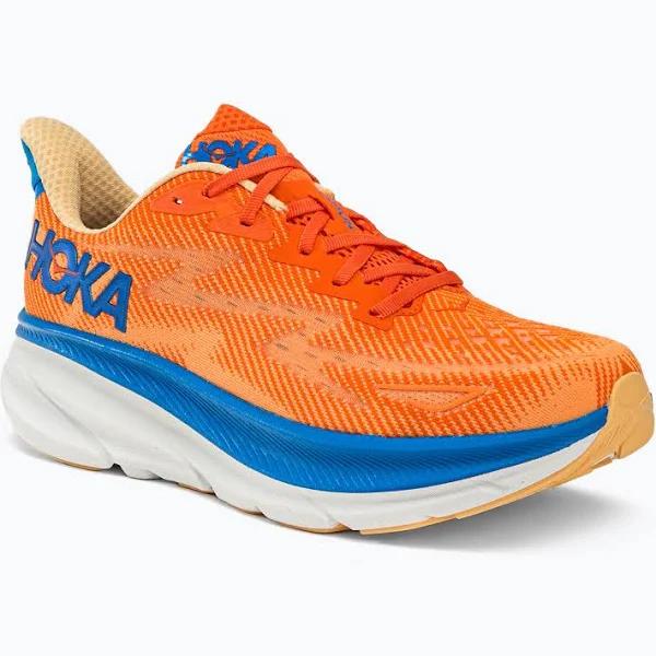 Hoka Mens Clifton 9 Shoes Vibrant Orange / Impala