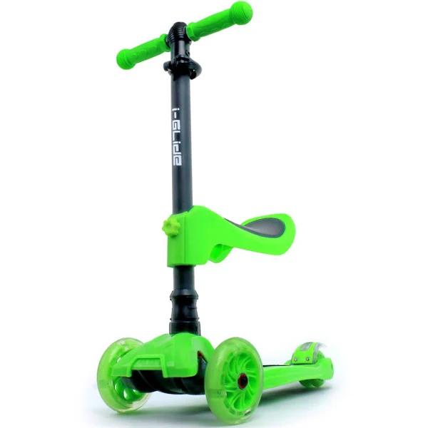 I-GLIDE 3-Wheel Kids Scooter Plus Seat Green