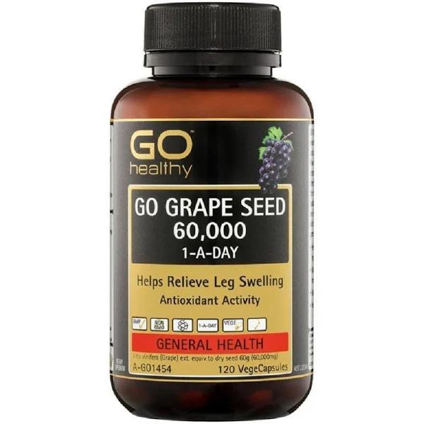 Go Healthy Grape Seed 60000mg 1-A-Day 120 Capsules