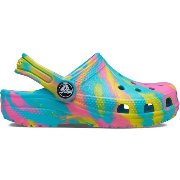 Crocs Classic Marbled Kids Clog 207464 Digital AQUA/MULTI